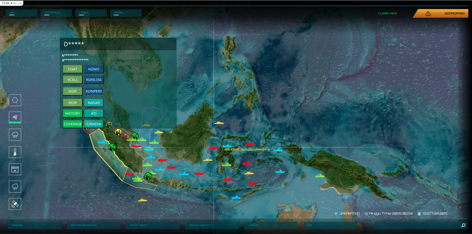 C2MS command dashboard view 1